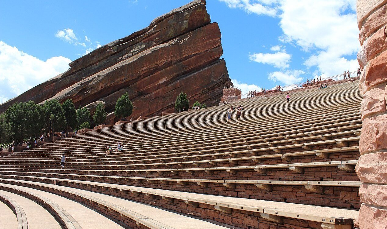 Workers spot large 'dark metallic disc' over Red Rocks Amphitheatre ...